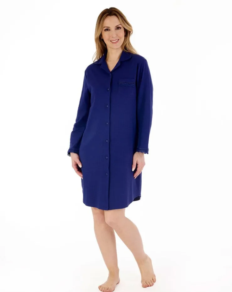 Bold Floral Flannel & Interlock 38" Woven Nightshirt NS88206