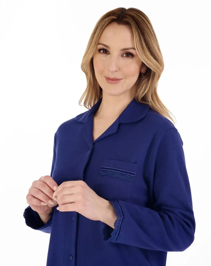 Bold Floral Flannel & Interlock 38" Woven Nightshirt NS88206