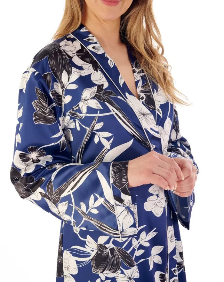 Floral Satin 46" Kimono Wrap GL02724