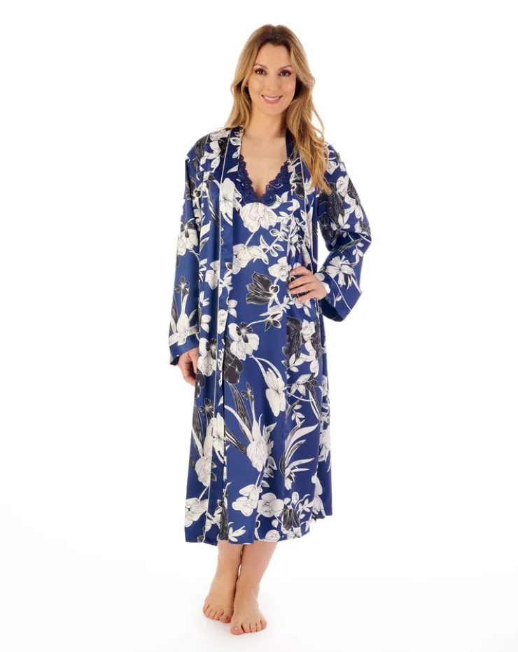 Floral Satin 46" Kimono Wrap GL02724