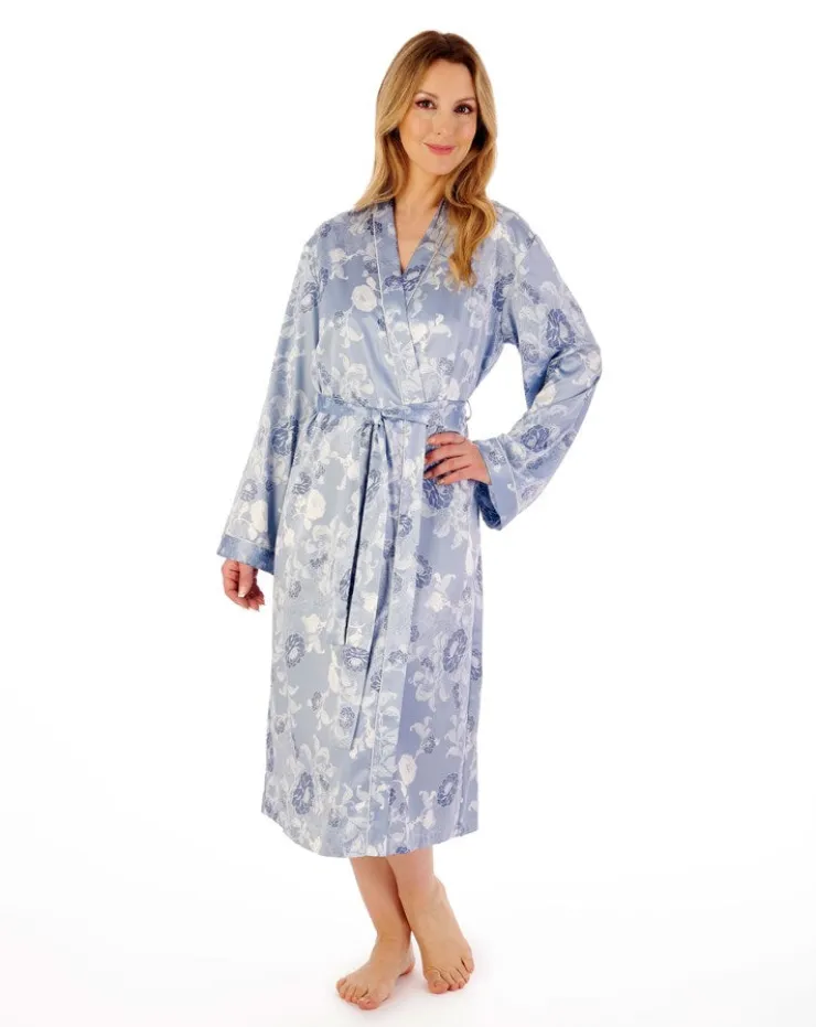 Floral Satin 46" Kimono Wrap GL02724