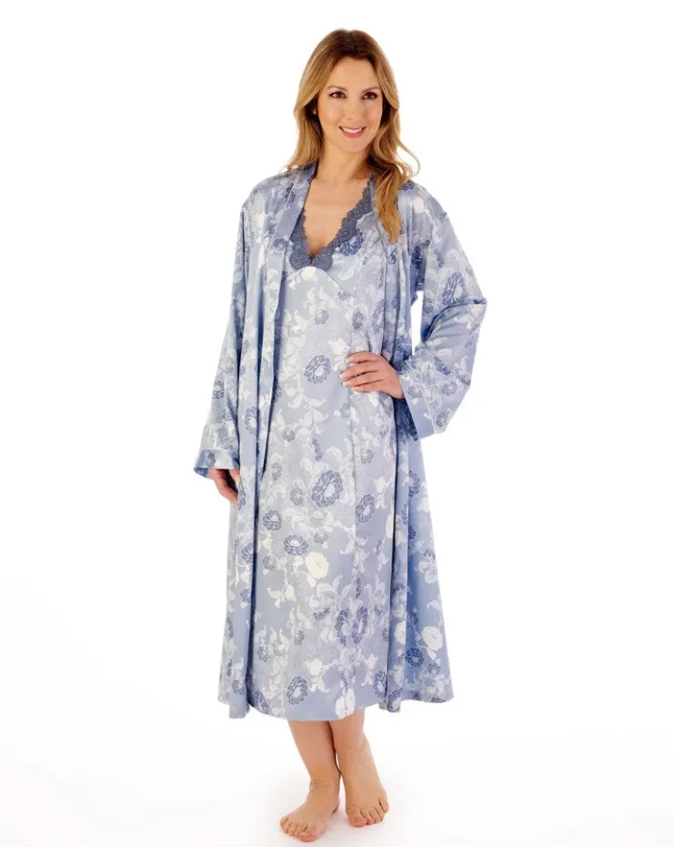 Floral Satin 46" Kimono Wrap GL02724