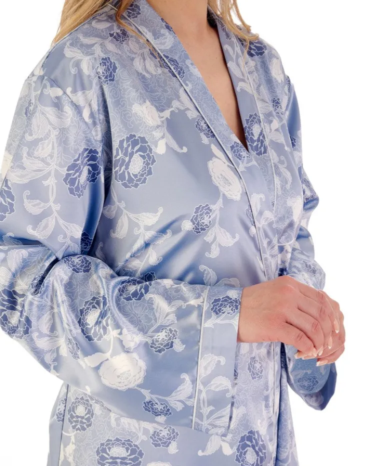 Floral Satin 46" Kimono Wrap GL02724