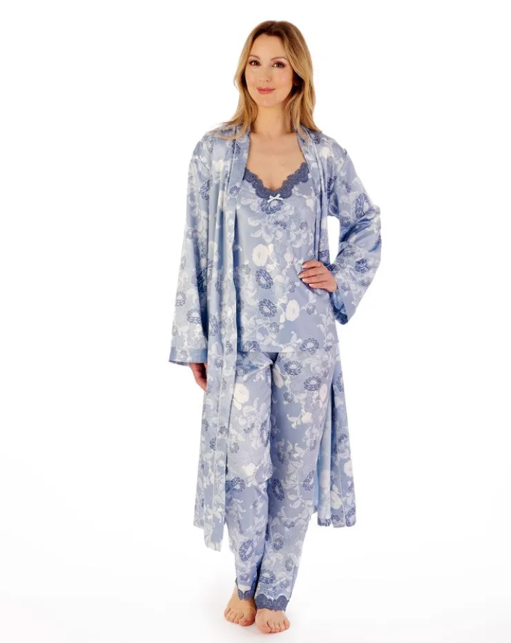 Floral Satin 46" Kimono Wrap GL02724