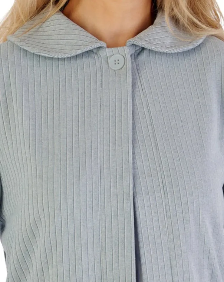 Rib Pattern 3/4 Sleeve Bedjacket BJ07305