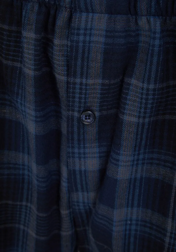 Checked Brushed Woven Tailored Pyjama Set WR88821