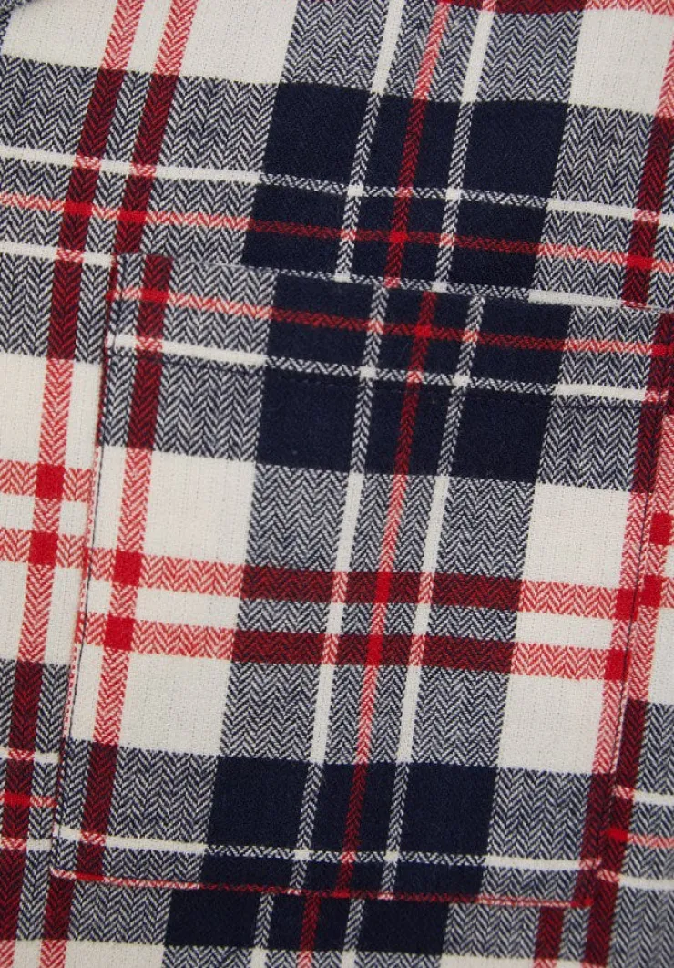 Checked Brushed Woven Tailored Pyjama Set WR88821