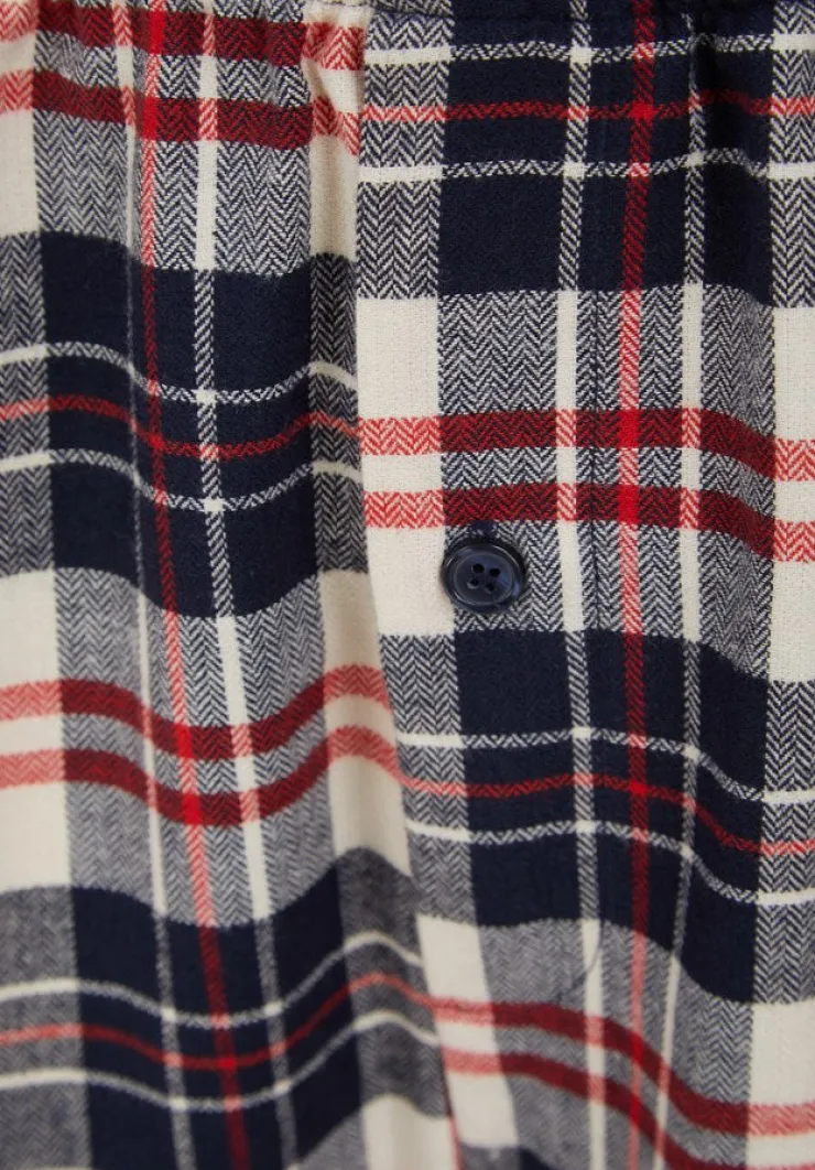 Checked Brushed Woven Tailored Pyjama Set WR88821