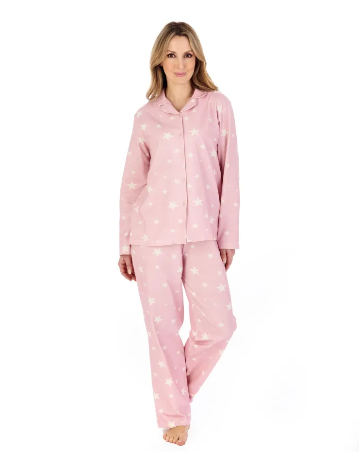 Star Print Cotton Mix Tailored Style Pyjama PJ04132