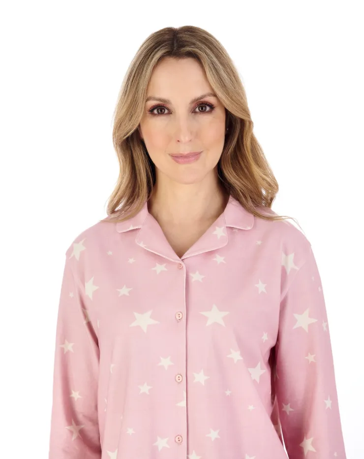 Star Print Cotton Mix Tailored Style Pyjama PJ04132