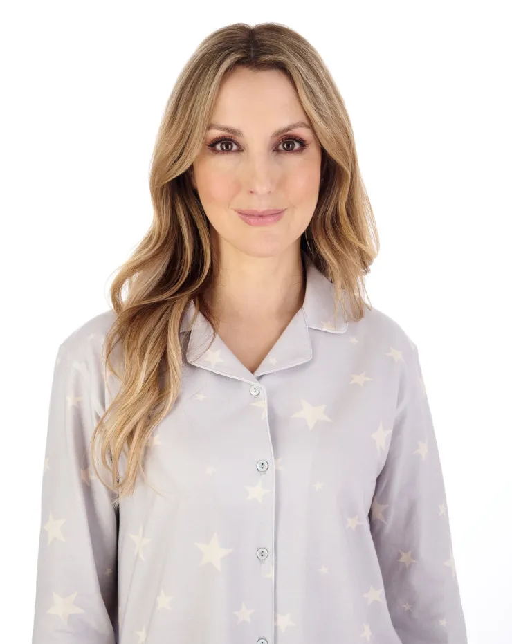 Star Print Cotton Mix Tailored Style Pyjama PJ04132