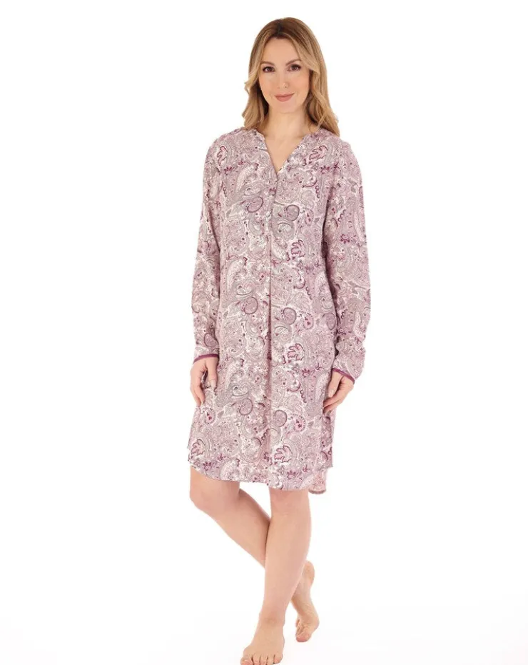 Paisley Print 38" Tailored Woven Nightshirt NS88225