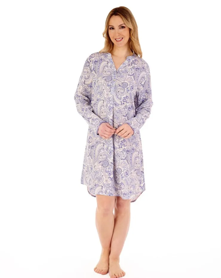 Paisley Print 38" Tailored Woven Nightshirt NS88225