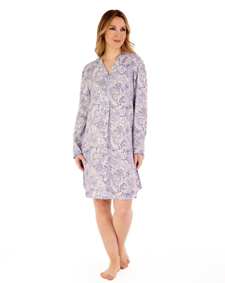 Paisley Print 38" Tailored Woven Nightshirt NS88225