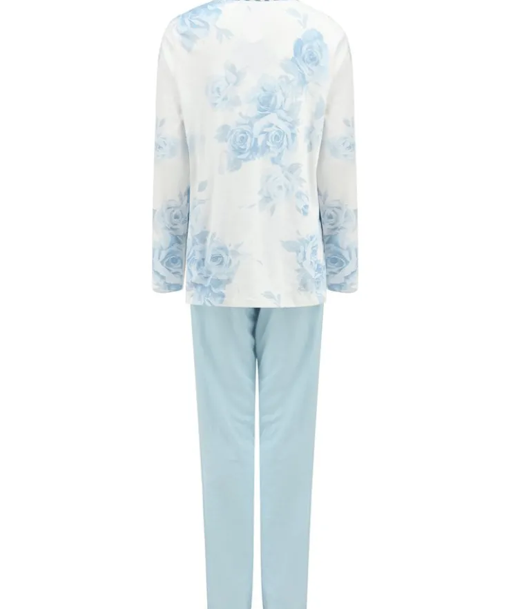 Large Floral Print Button Through Pyjama PJ4136