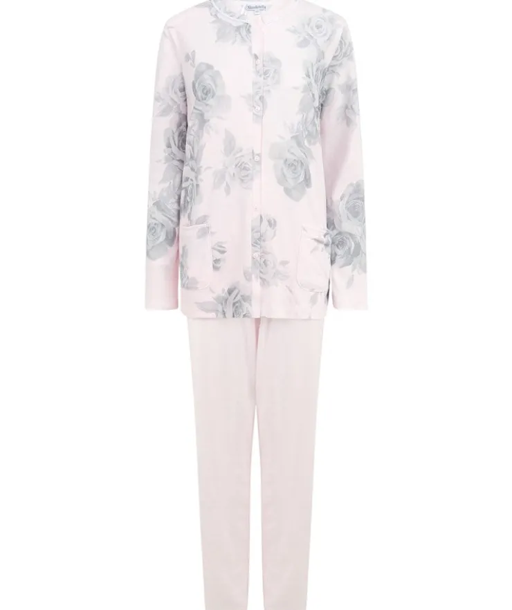 Large Floral Print Button Through Pyjama PJ4136