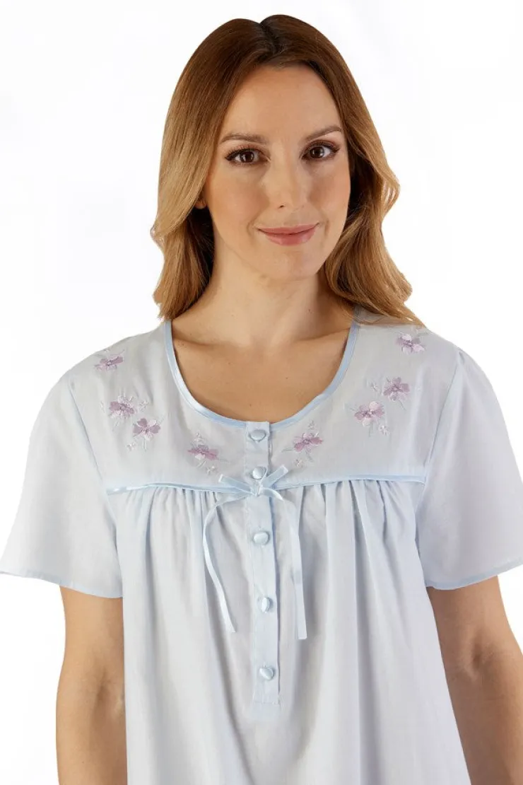 Embroidered Yoke 42" Woven Nightdress ND55201