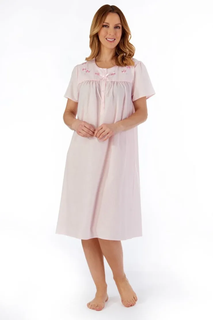 Embroidered Yoke 42" Woven Nightdress ND55201