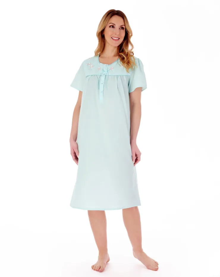 Embroidered Yoke 42" Woven Nightdress ND55201
