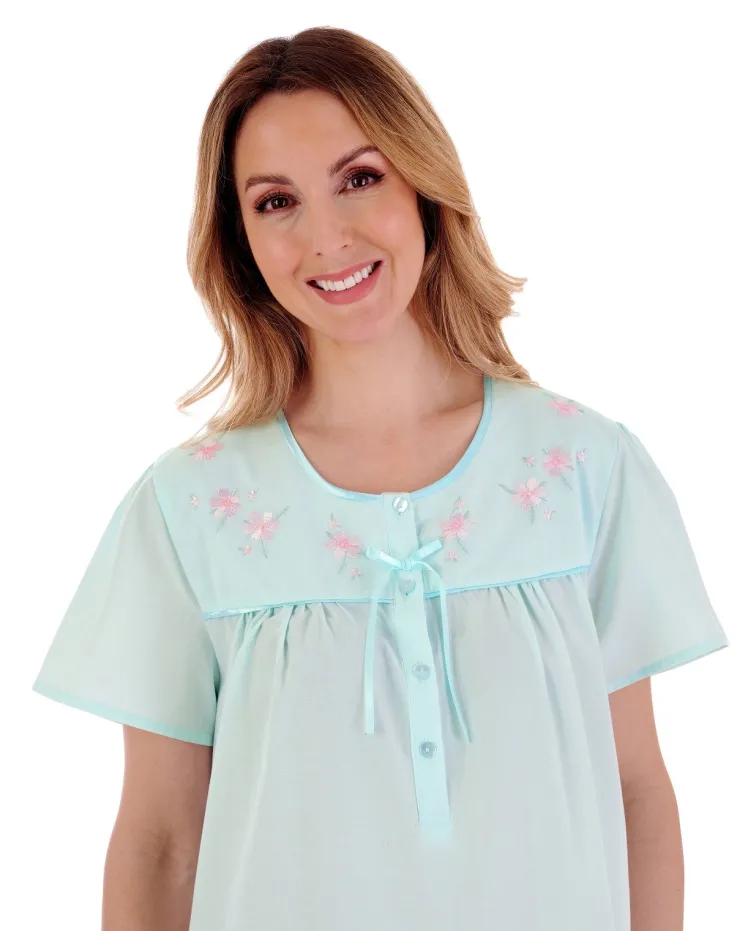Embroidered Yoke 42" Woven Nightdress ND55201