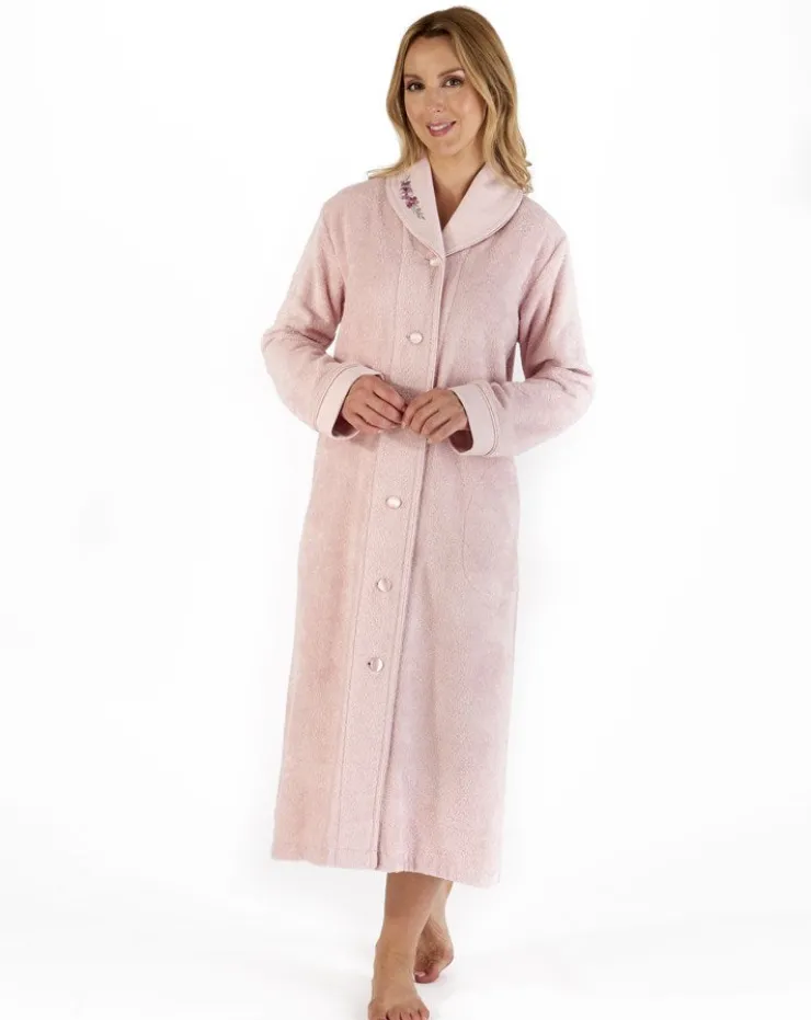 Embroidered 46" Button Through Housecoat HC66356