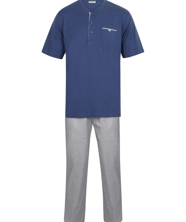 Geo Print Jersey Top & Woven Trouser Pyjama WR2806