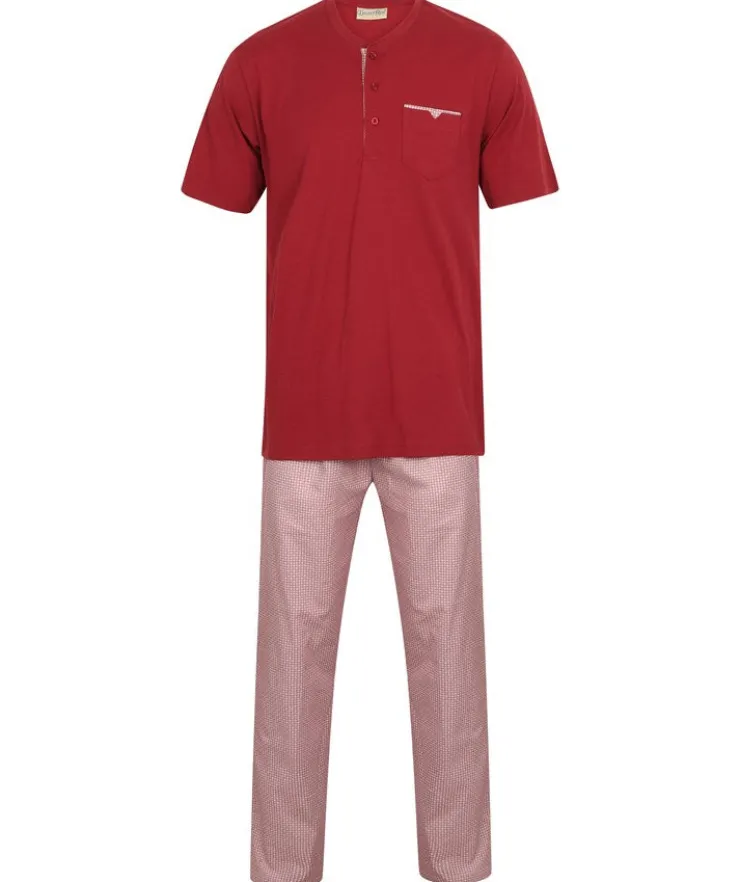 Geo Print Jersey Top & Woven Trouser Pyjama WR2806